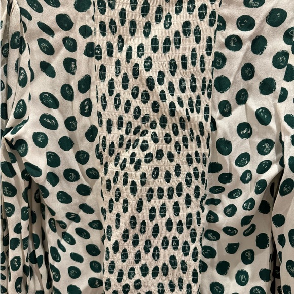 Reformation polka dot blouse green - Picture 5 of 6